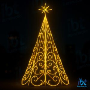 Árvore de Natal Gigante LED em Estrutura Metálica – Aurora