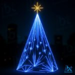 Árvore de Natal Gigante LED em Estrutura Metálica – Estrela Guia
