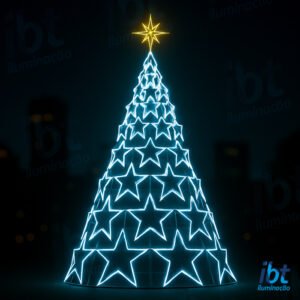Árvore de Natal Gigante LED em Estrutura Metálica – Esteláris