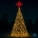Árvore de Natal Gigante LED em Estrutura Metálica – Lunara Prisma
