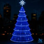 Árvore de Natal Gigante LED em Estrutura Metálica – Pinheiro Azul