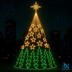 Árvore de Natal Gigante LED em Estrutura Metálica – Pinheiros