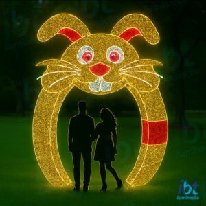 Figura de Páscoa Luminosa - Portal - Coelho 3D