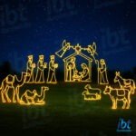 Figura Natalina Luminosa para Fachada e Jardim - Presépio Completo