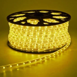Mangueira LED - Amarelo  - 24 LED/m e Ø11mm - Rolo de 100 metros