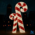 Figura Natalina Luminosa para Piso e Jardim - Bengala Doce